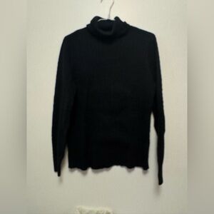 Lands' End Women's Black Turtleneck Sweater